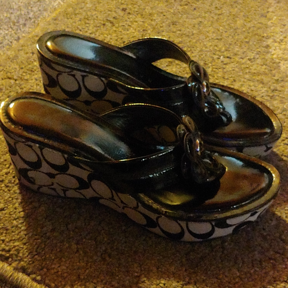 Coach wedge sandals